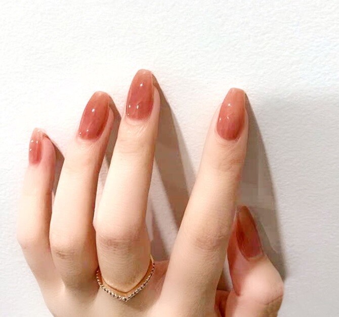 Handmade Press On Nails – Glossy Short Coffin Nails, Black White Blue Fake Nails
