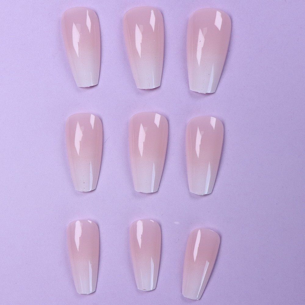 Uñas postizas decoradas Acrílicas Falsas 24pack French Natural Look