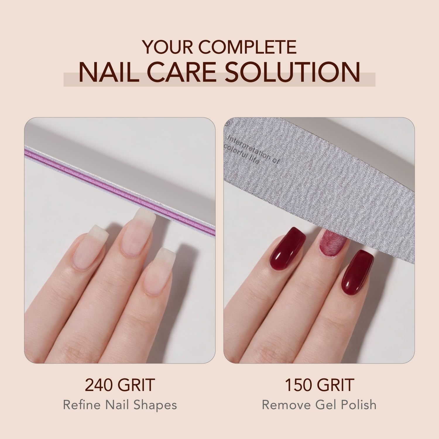 GAOY Nail Files and Buffers, 7 Pcs Nail File Set with Shiner, Emery Boards fo…