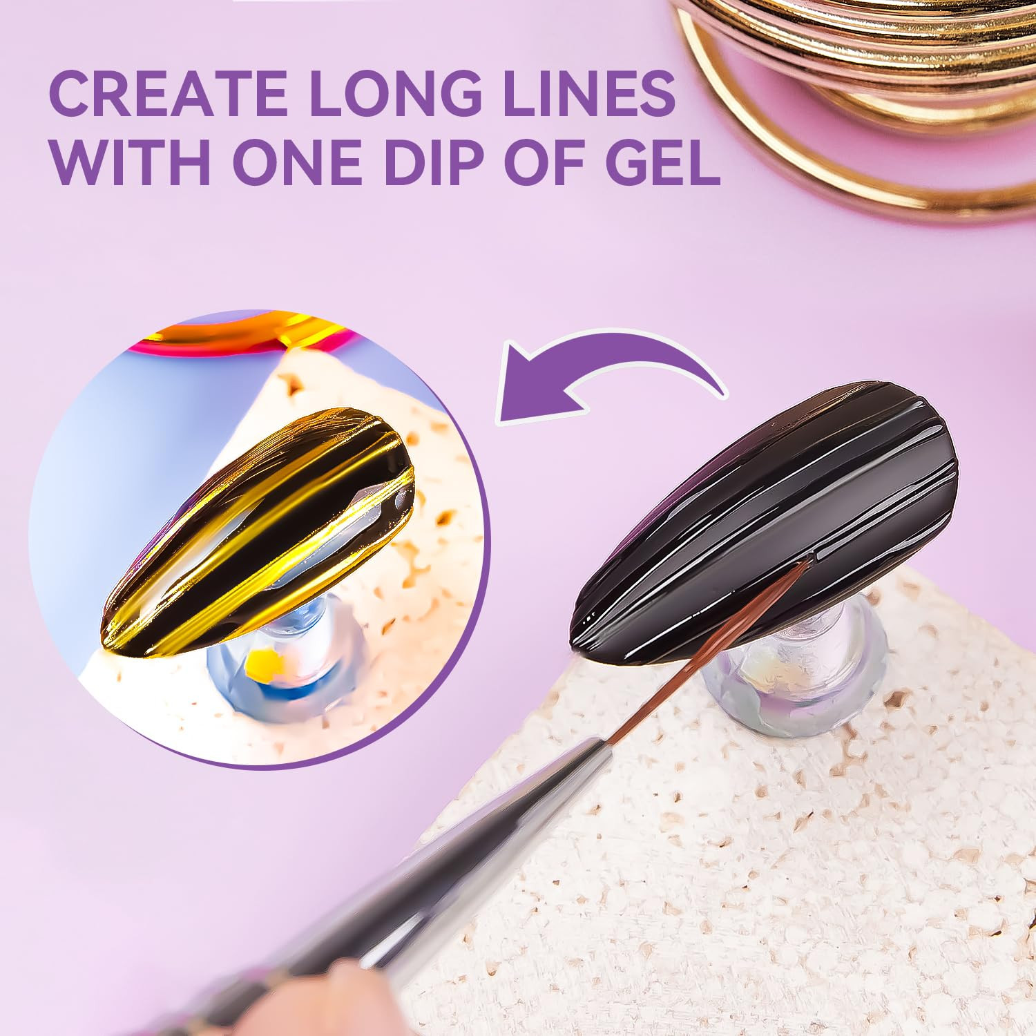 3D Gel Nail Art: Clear 3D Painting Gels for Chrome Powder, 3D Sculpting No Wipe