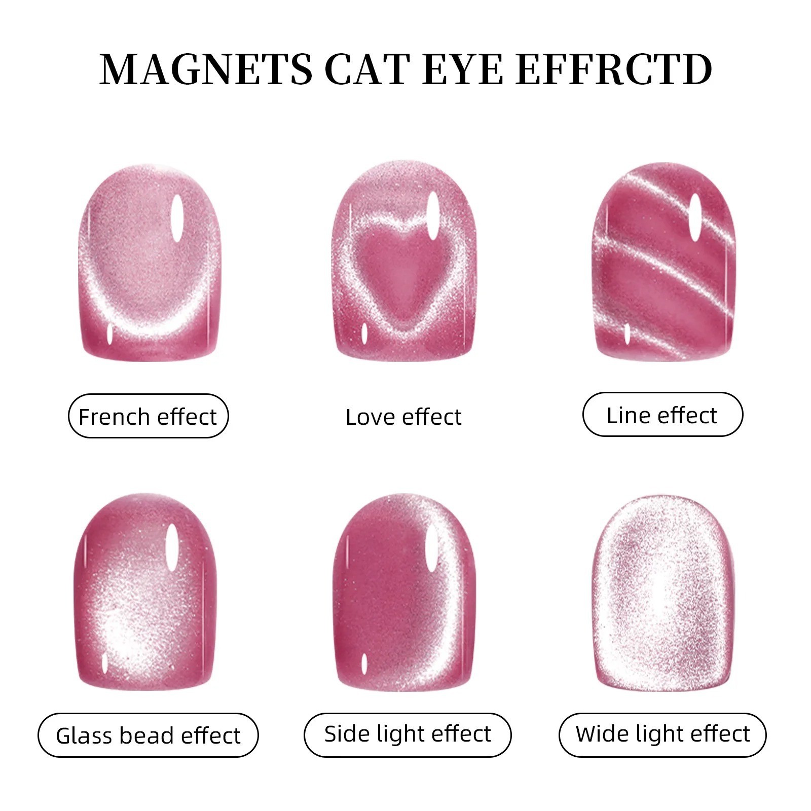 Cat Eye Nail Magnet Pen 3in1 Heart Moon Snake Double Line Nail Kit
