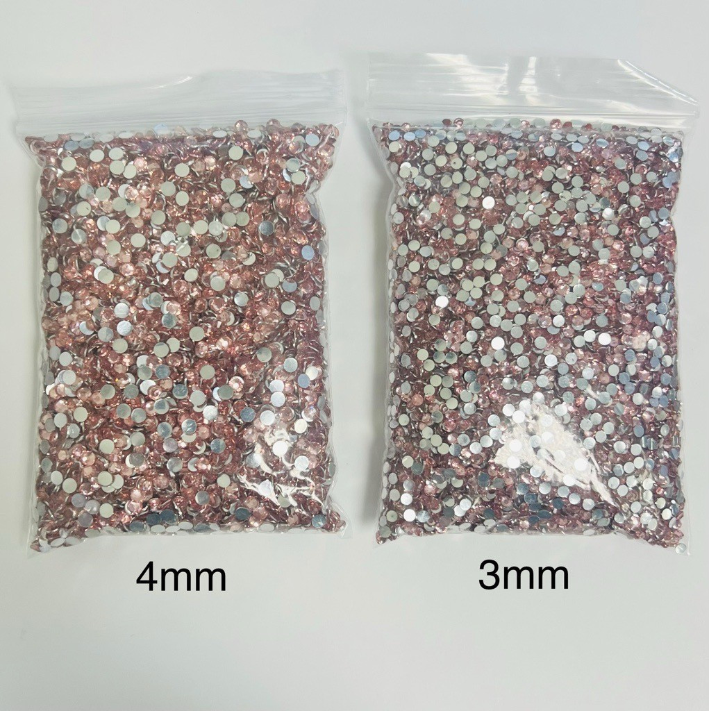 Pink Crystal Rhinestones Flat Back Round Jewelry Crafting Gem Multipack