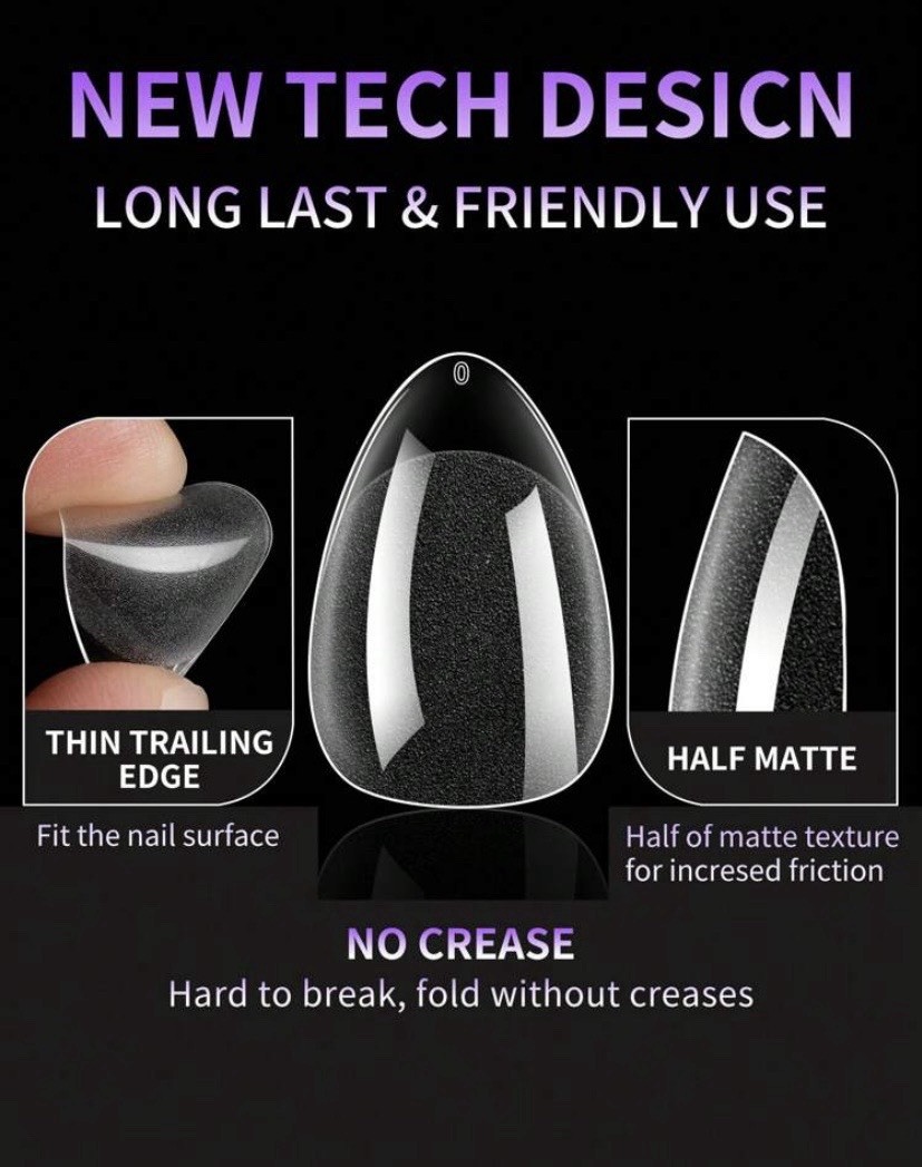 Short Almond Nail Tips 12 Sizes Short Almond Gel Nail Tips 120Pcs Soft Gel