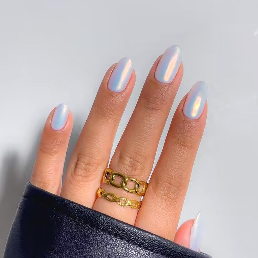 Pretty Diva 0.3g Mermaid Unicorn Chrome Nail Powder, Aurora Iridescent Chrome…