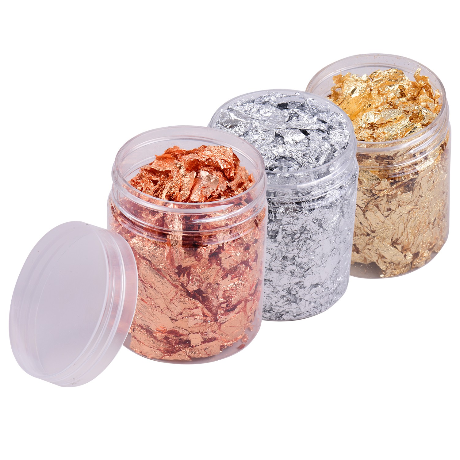 5g Per Color Imitation Gold Foil Flakes 3 Bottles Metallic Foil Flakes For CZDY