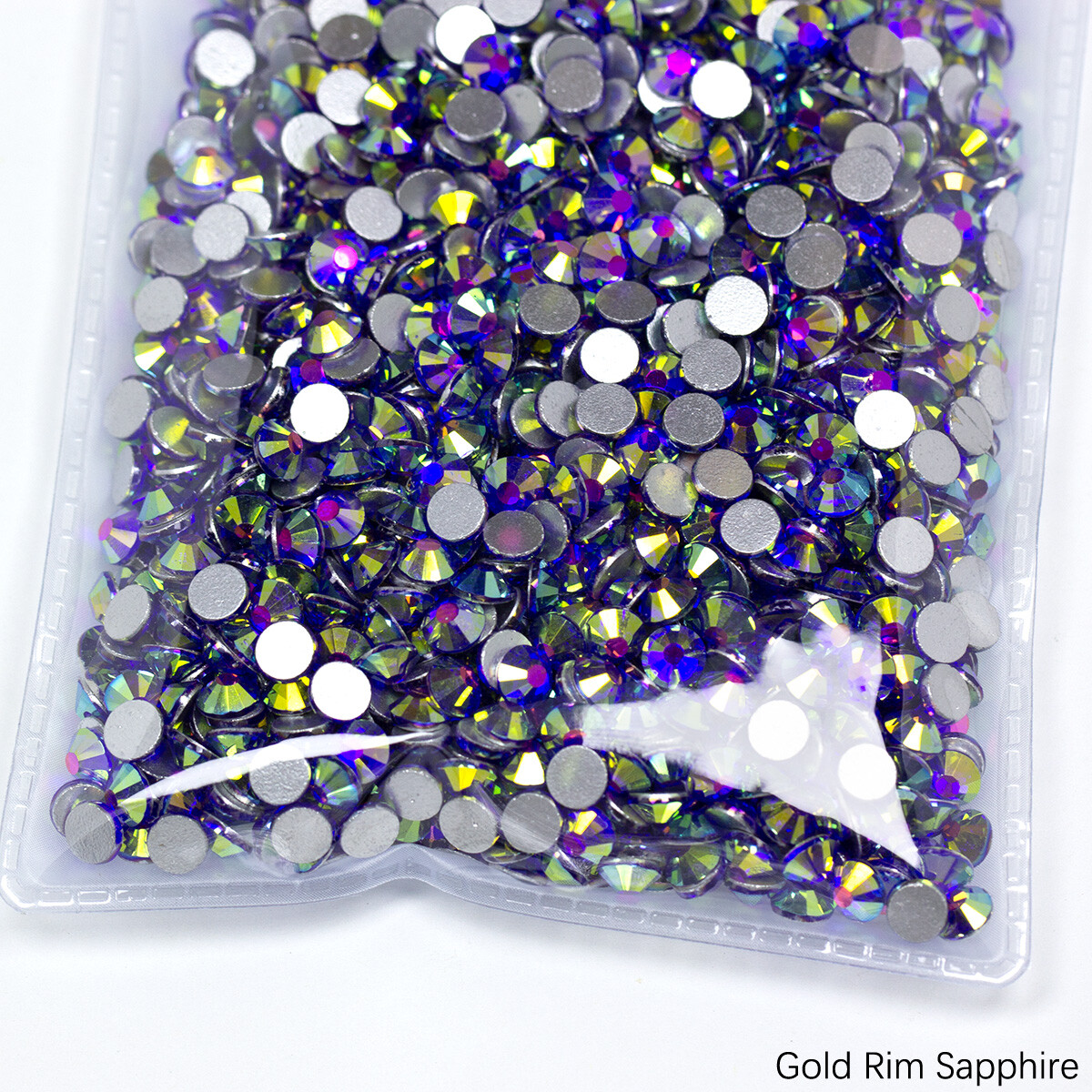 1440 Gold Rim Dazzle Flatback Rhinestones Glass Diamond DIY Crafts Art Deco Gems