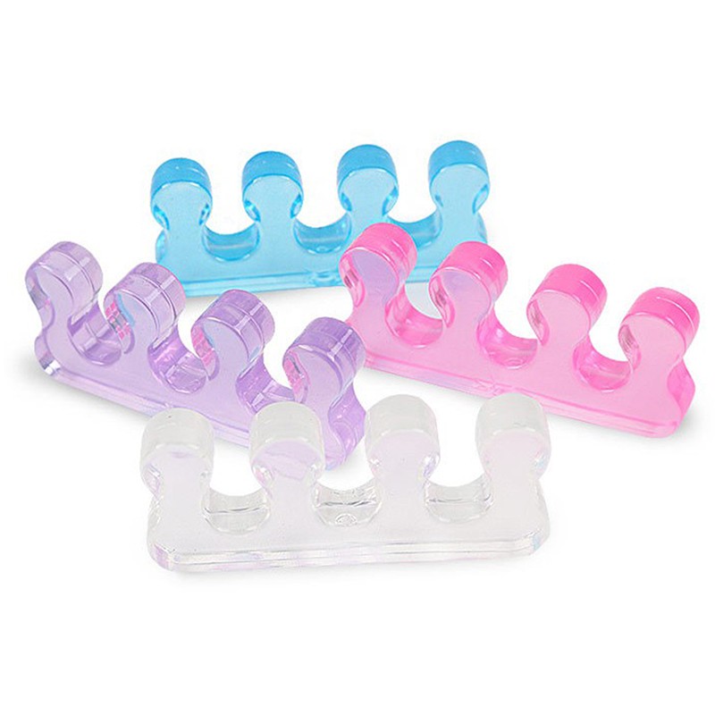 2Pcs Soft Silicone Toe Separator Flexible Finger Spacer Manicure Pedicure Y .t2