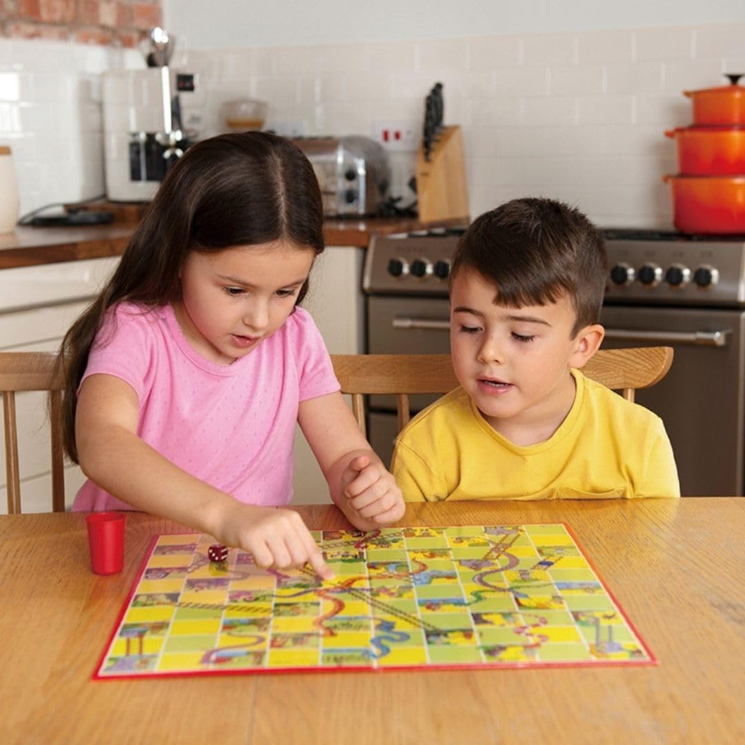 Snakes and Ladders 19 inches x 19 inches, Multi-colored