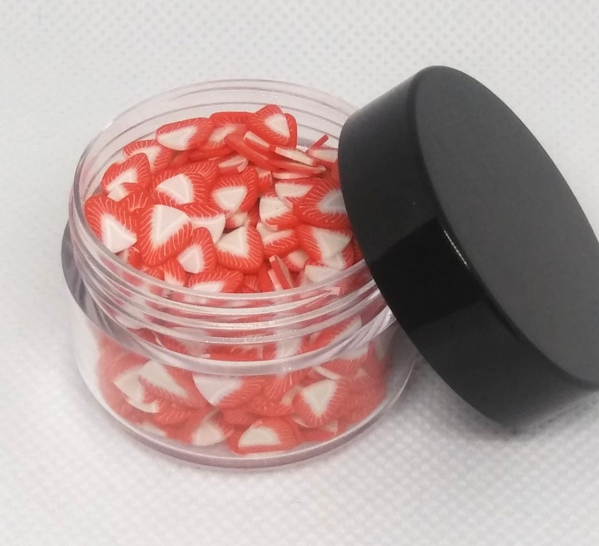 Strawberry Fruit Slices for Lip Gloss, 3D Nail Art, Miniature Polymer Clay (10g)