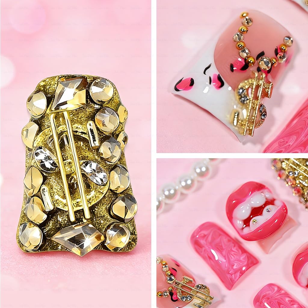 IntoVibes 10 Pieces Luxury Acrylic Press On Nails Short Handmade Duck Nails, …