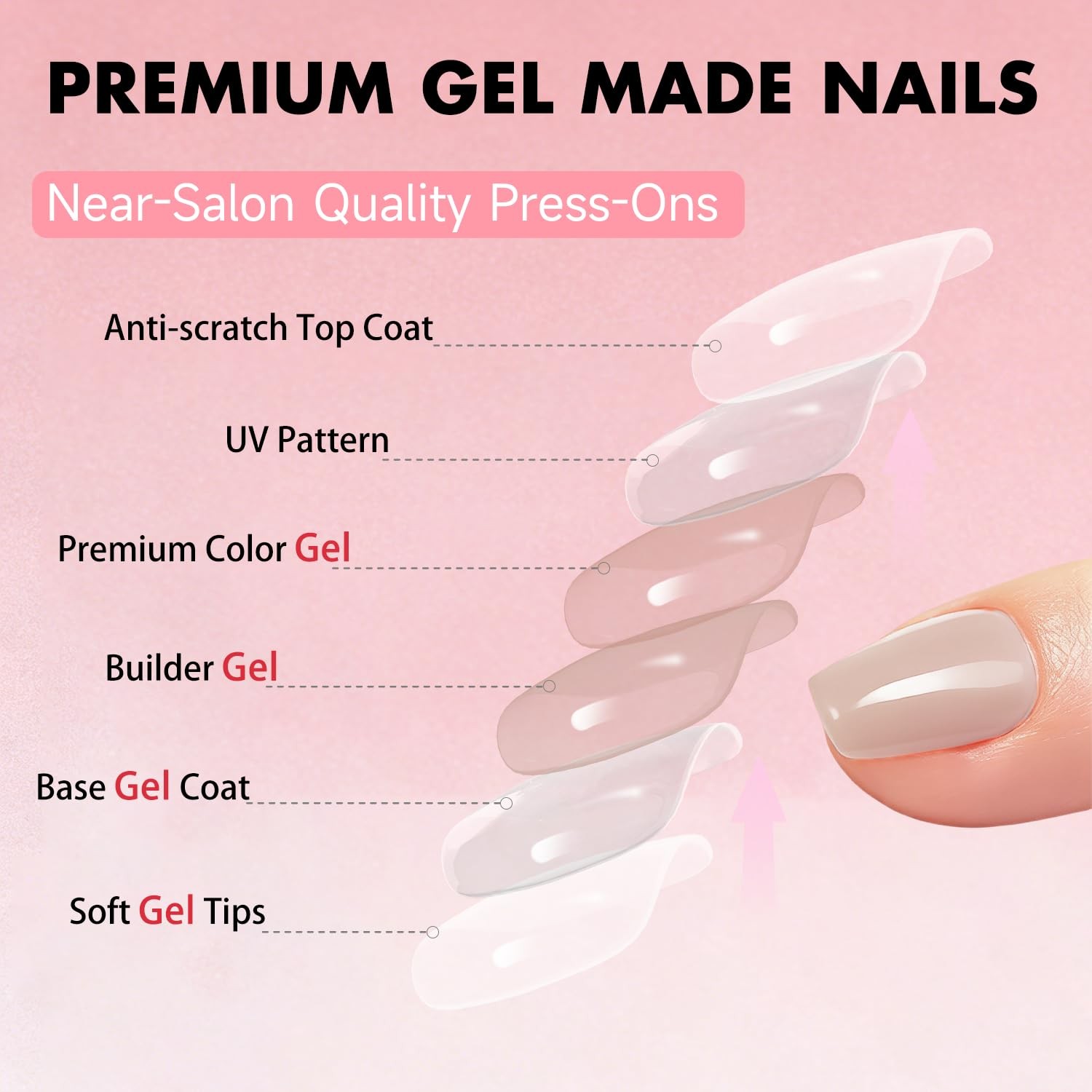 SXVME Short Coffin Nails Light Grey Press On 30 Pcs