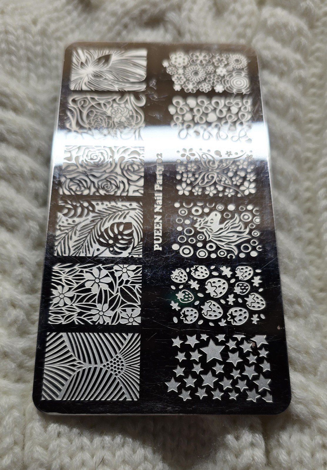 Nail Art Stamp Stamping Plate Pueen Nail Party 02 Pattern Floral Swirl Unicorn