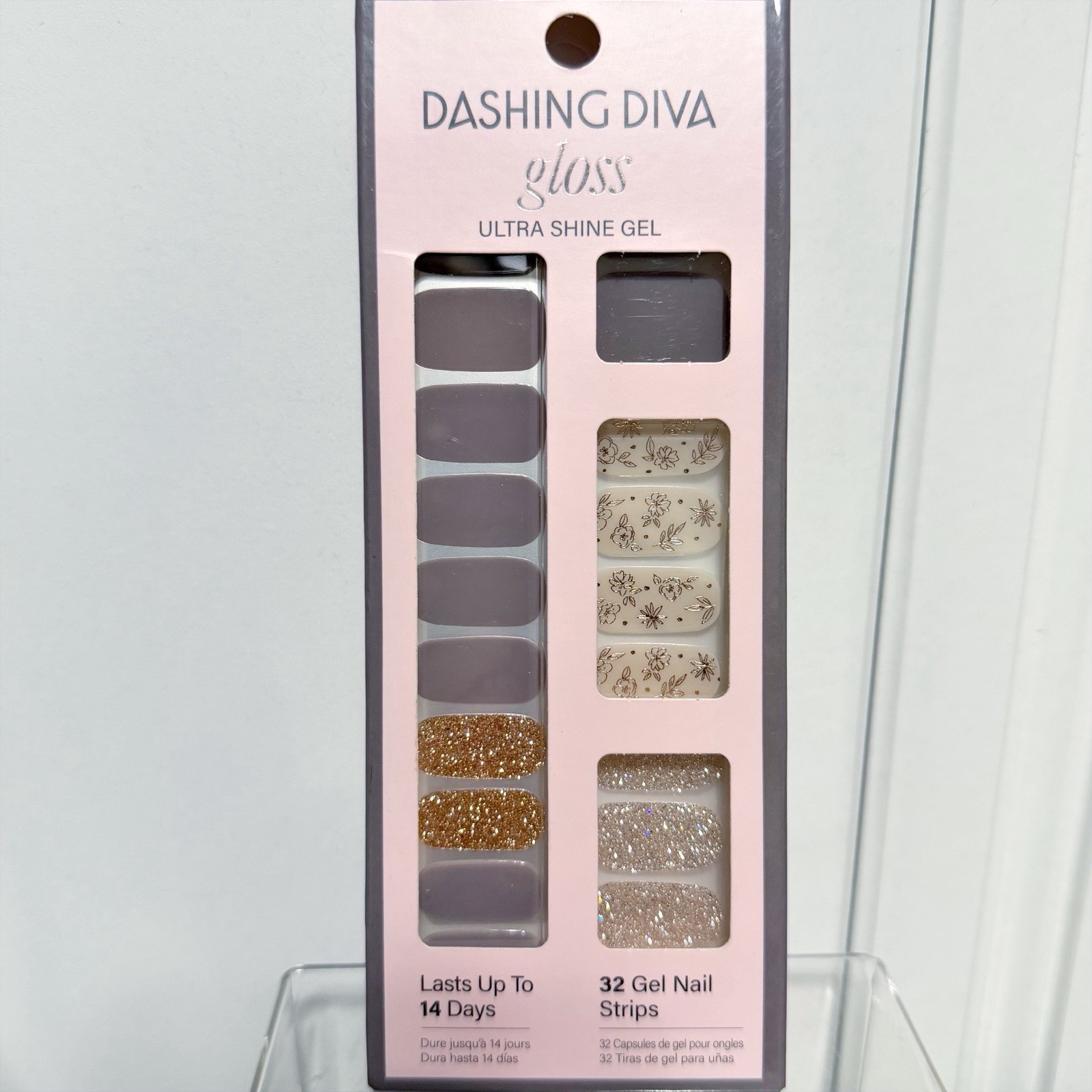 DASHING DIVA Gloss Ultra Shine Gel Nail Strips ~ LAVENDAR DREAMS ~ New in Box