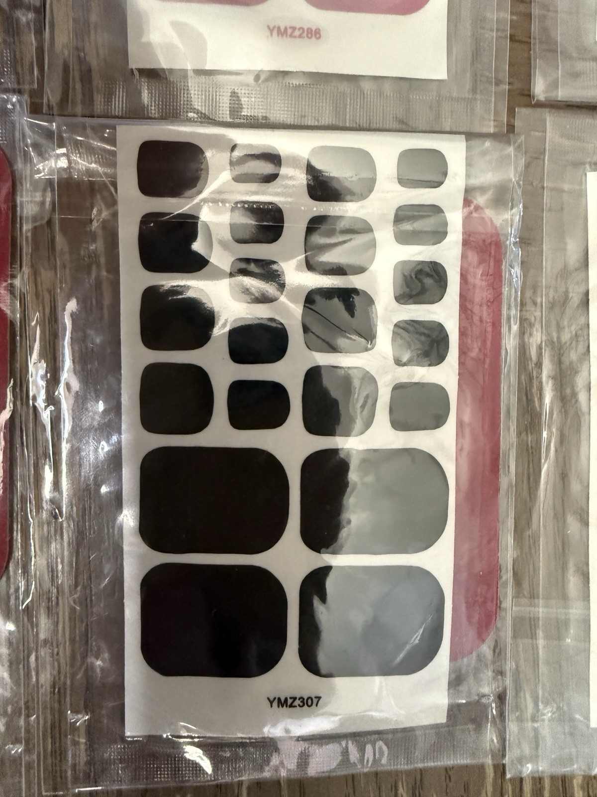 Bundle Of 6 Press On Solid Nails, Stick On, Brand New Comes With Nail Filer