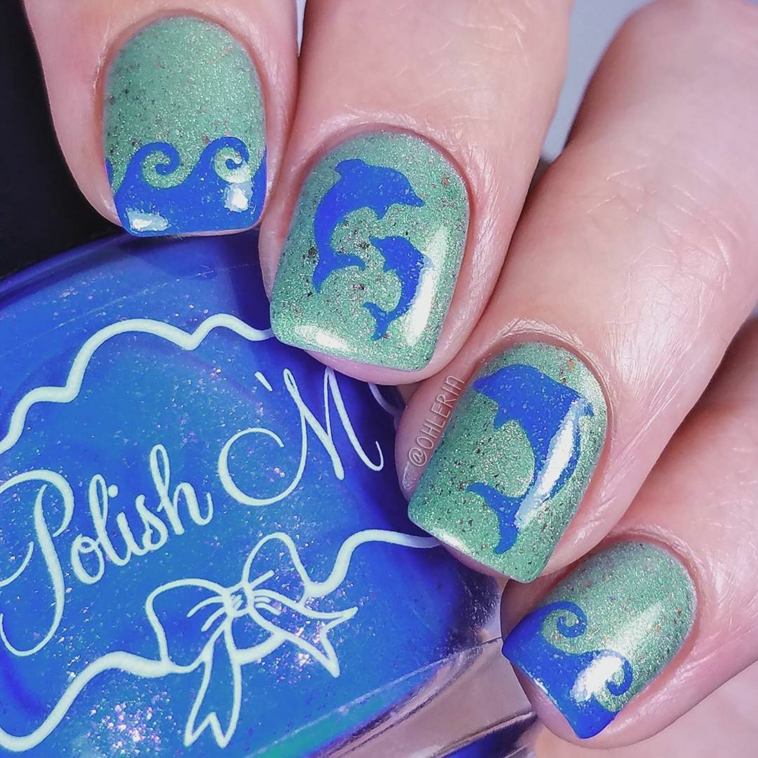 Dolphins Stencils for Nails, Nail Stickers, Nail Art, Nail Vinyls