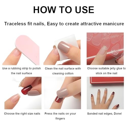 Flower Press on Nails Short Almond Fake Nails Glitter French Tip White Flower 1