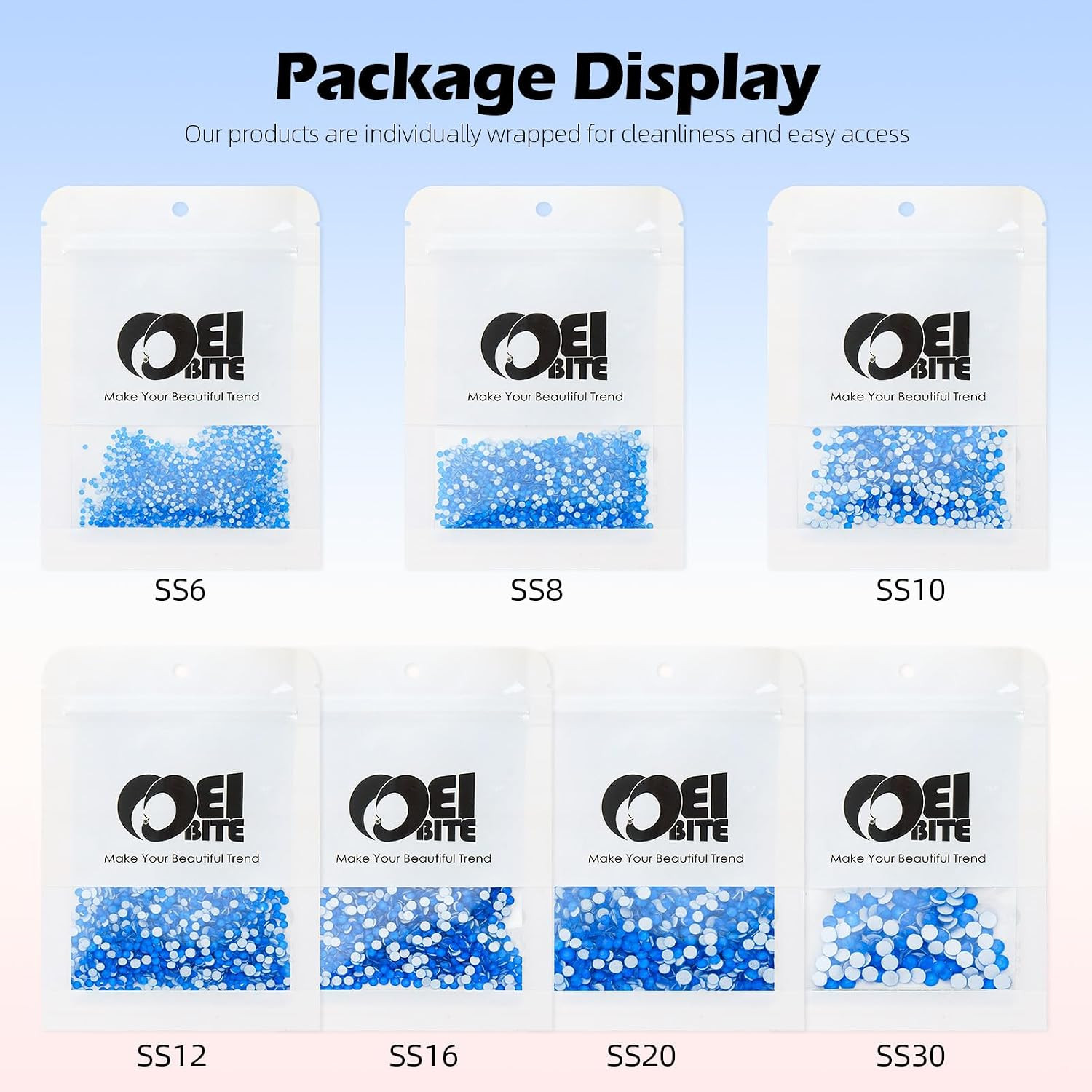 Neon Blue Flatback Rhinestones, Glass Rhinestones for Nail Art and Craft, Glue F