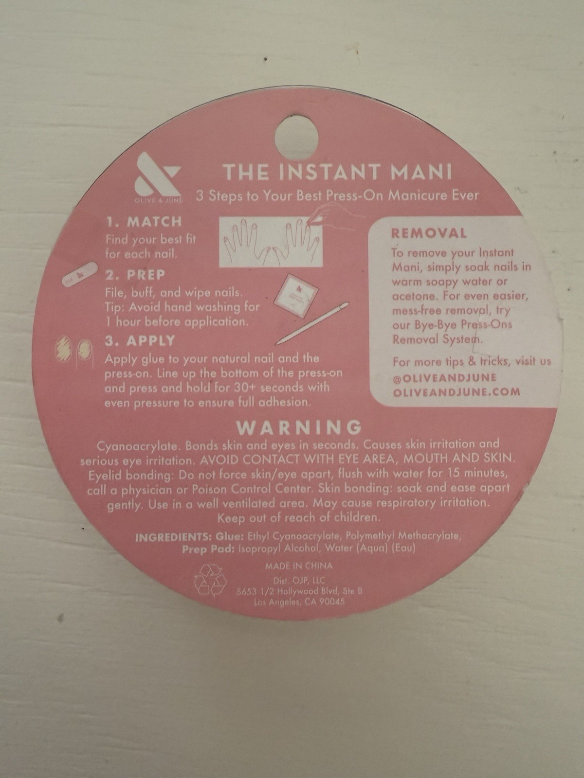 Olive and June The Instant Mani Press On Nails- Medium and Short Length NEW NEW