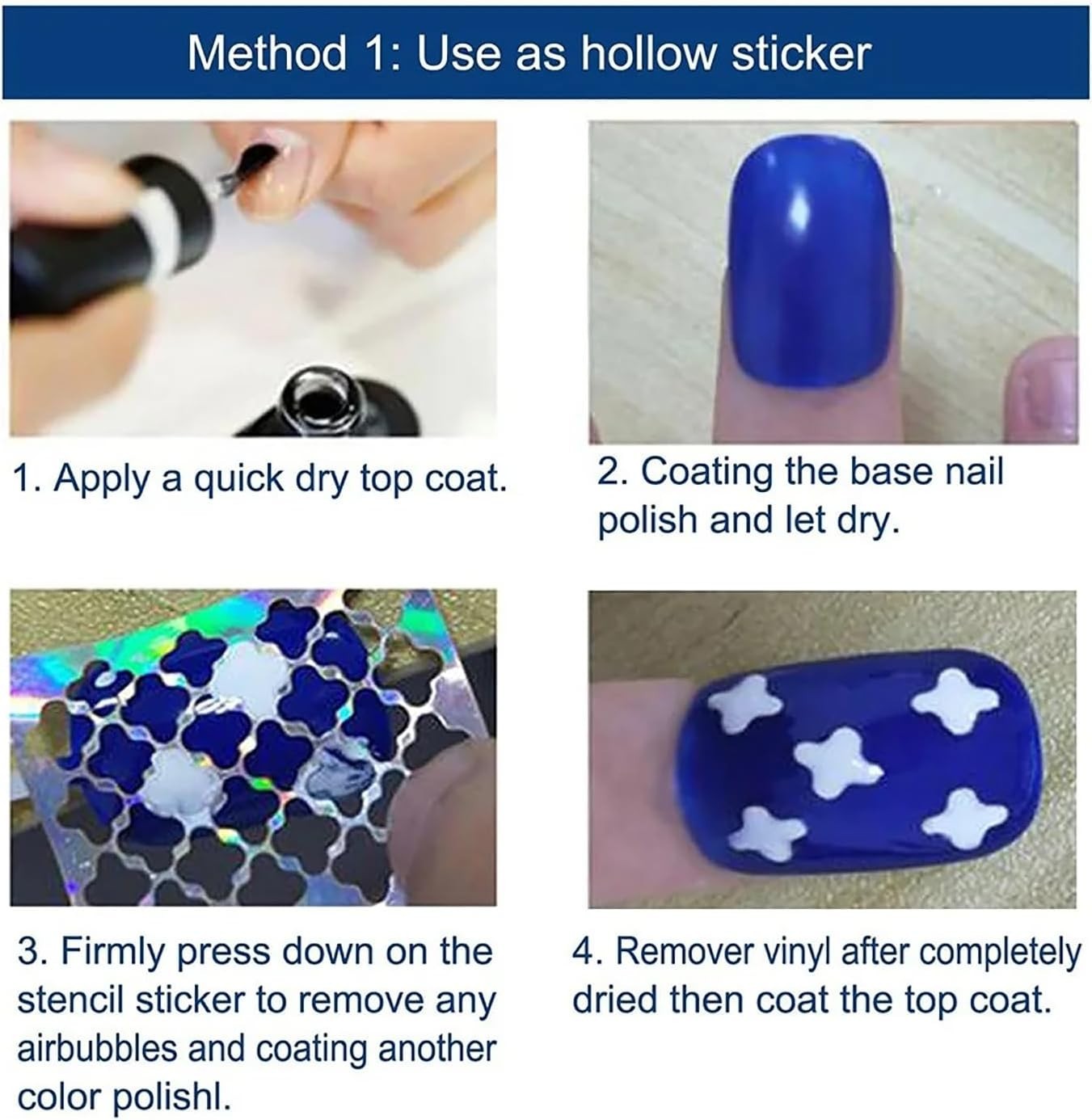 Airbrush Nail Stickers 24 Sheets Vinyl Decals for Custom Nail Art Designs