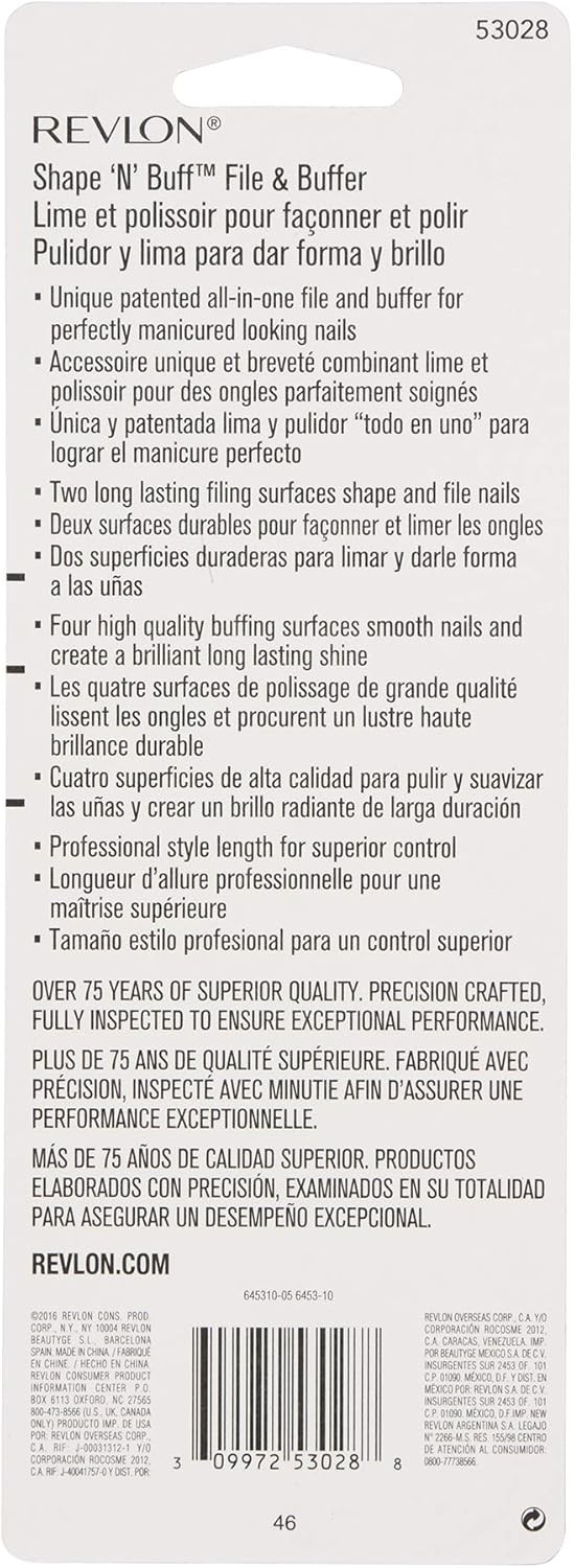 Shape ‘N’ Buff Nail Buffer Blo, All-in-One Mani Tool for