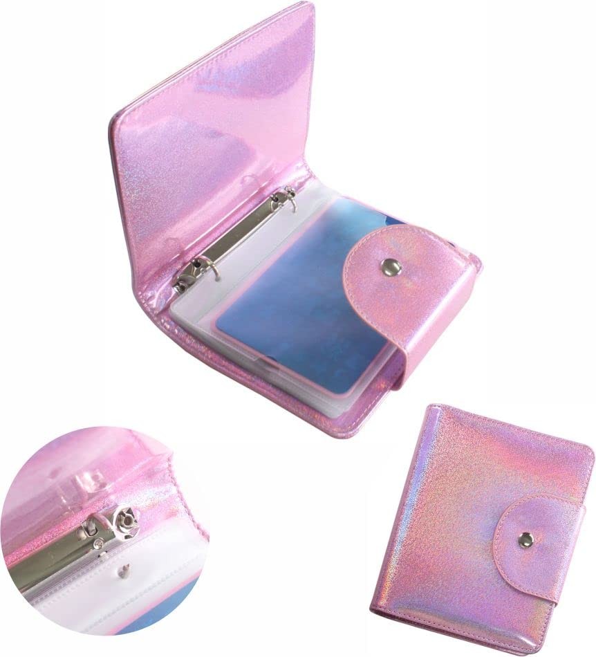 VNC 20 Slots Nail Art Stamp Plate Holder Stamping Plates Storage Bag C-Pink