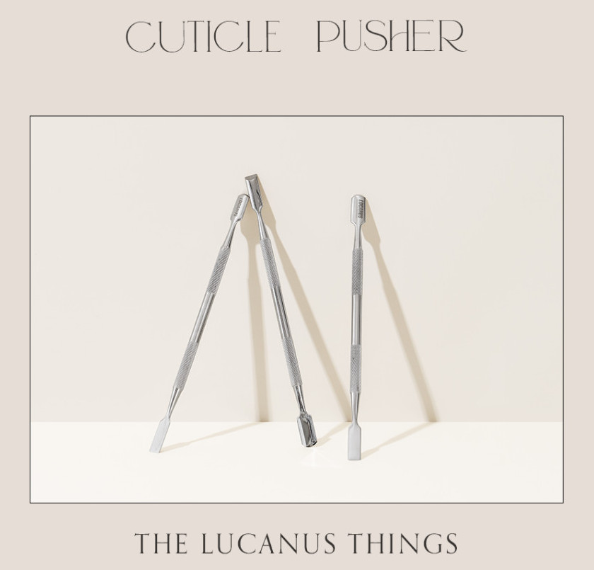 LUCANUS Metal Cuticle Pusher Double Ended Stainless Steel Nail Care Tool K-Beaut