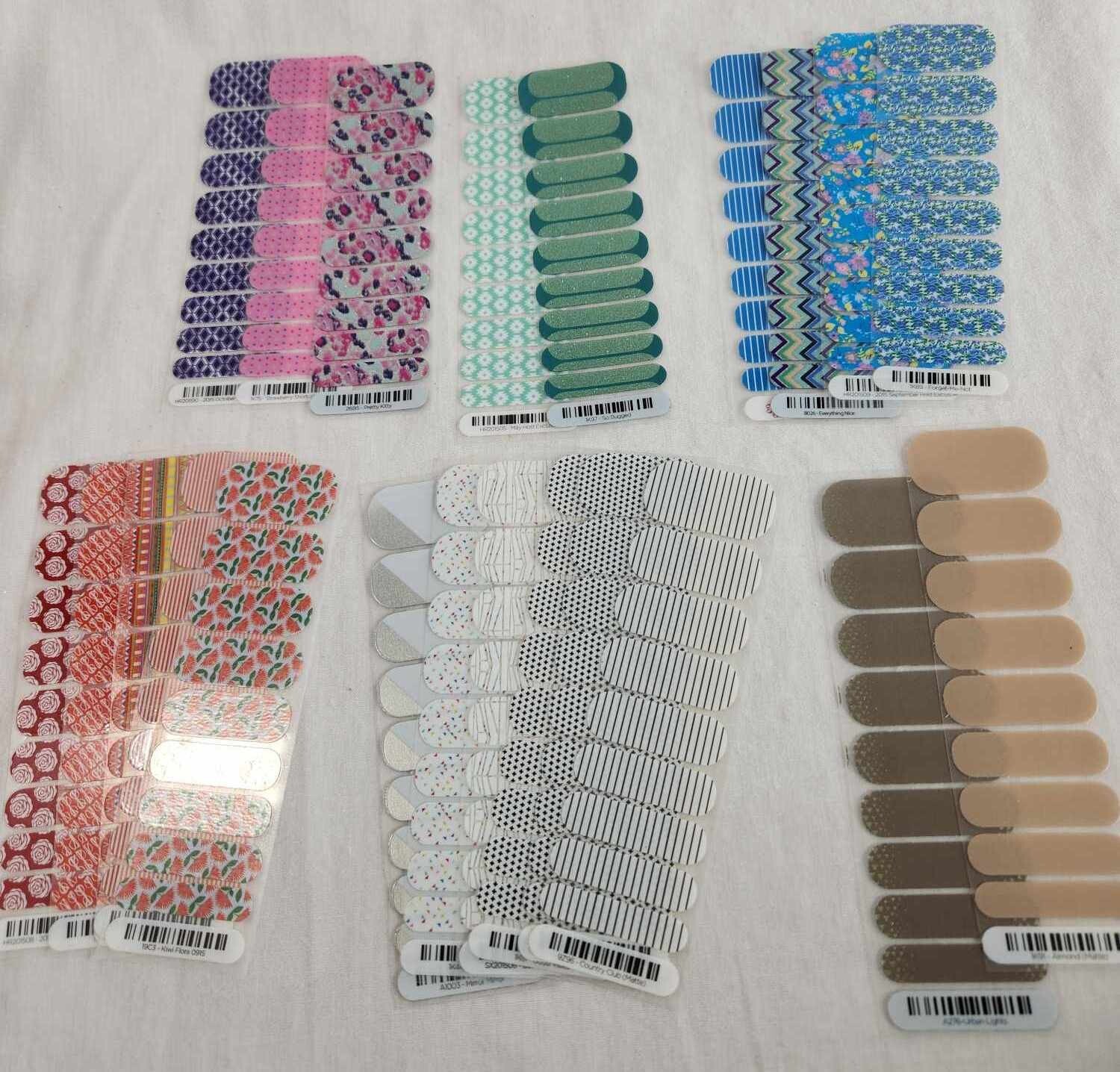 Jamberry Lot of 22 Half Sheets See Description for Styles