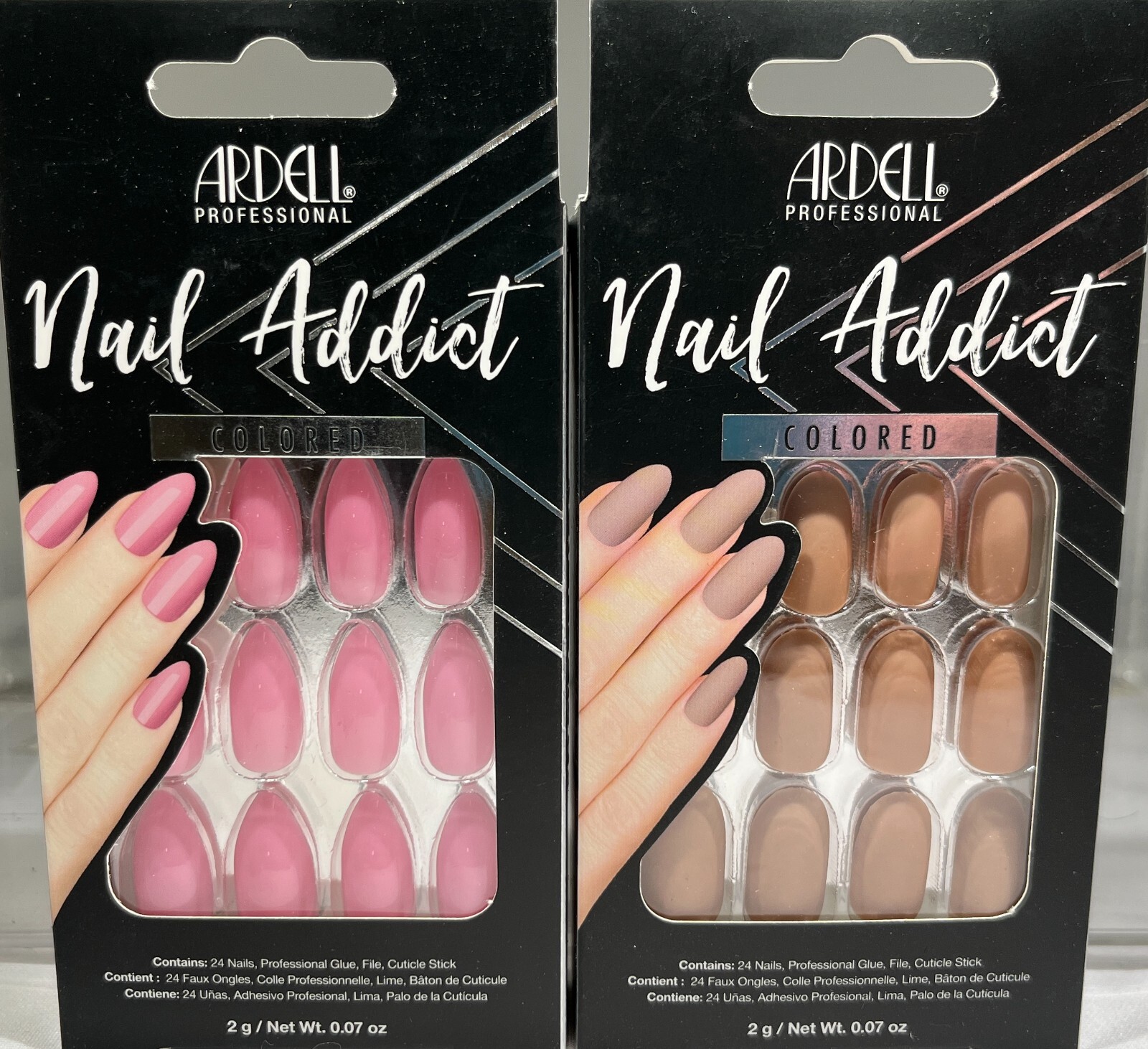 Ardell Nail Addict Colored, 24 Nails – CHOOSE SHADE!