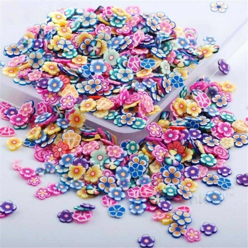 1000PCS/Pack 3D Nail Stickers Mini Fimo Slices Polymer Clay Crafts Fruit Design