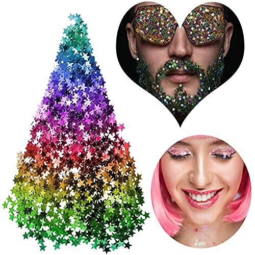 12 Colors Stars Nail Art Stickers Star Nail Glitter Sequins Five-pointed Star