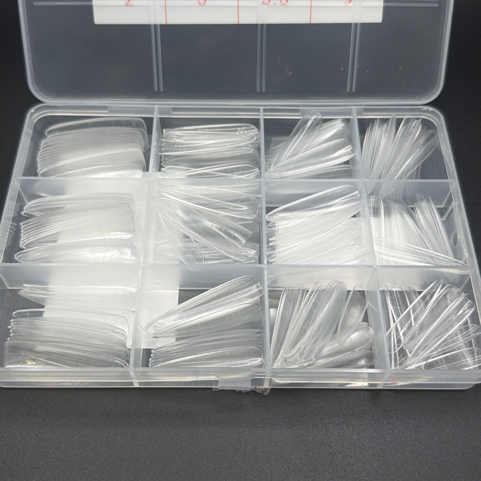 MODELONES Soft Gel Nail Tips 216psc 12 Sizes Accurate Guideline Design B