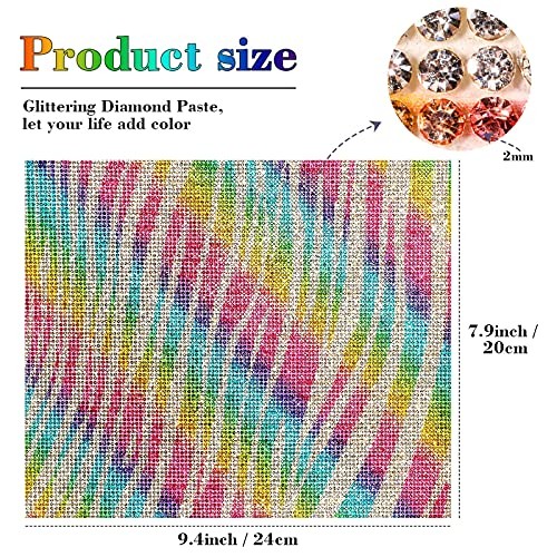 12000 Pieces Rhinestones Sheets Self Adhesive 2 mm Bling Rhinestones Rainbow