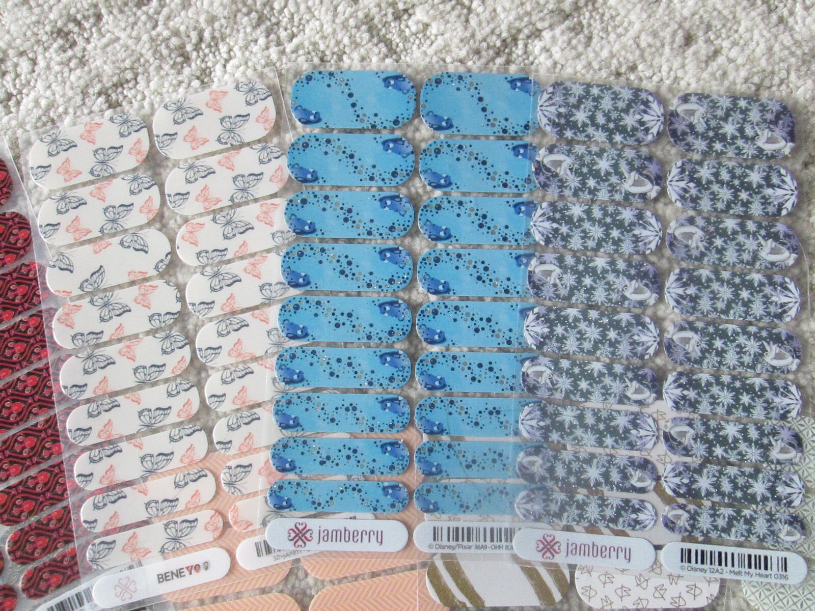 Jamberry Huge Nail 112 Half Sheets/ 10 Full Size/ Petite Juniors/ Tools/Partials
