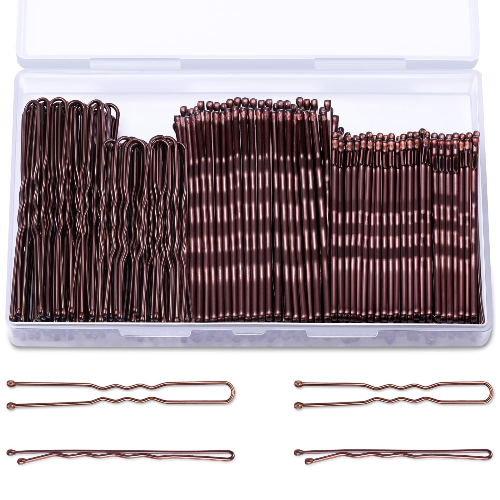 TsMADDTs Bobby Pins Brown U Shaped Hair for Ballet Buns Women A-Brown