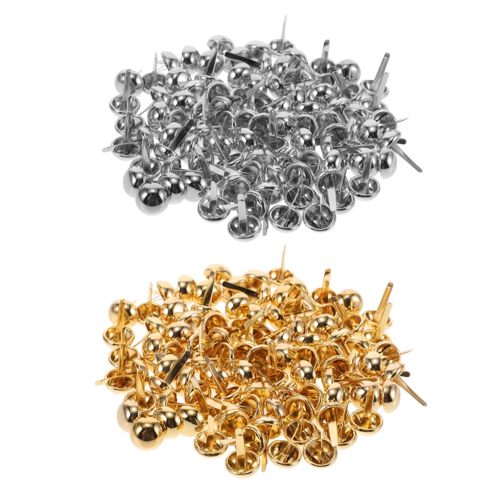 500Pcs Reusable Iron Paper Fasteners with Round Head for Card Making Assorted