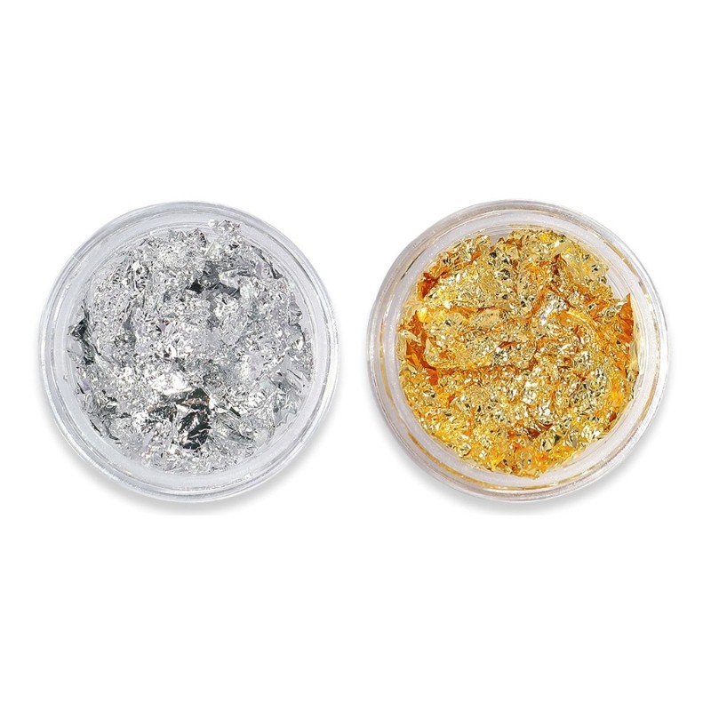 Gold Sliver Glitter Flakes Irregular Aluminum Foil Sequins Nails Chrome Powder