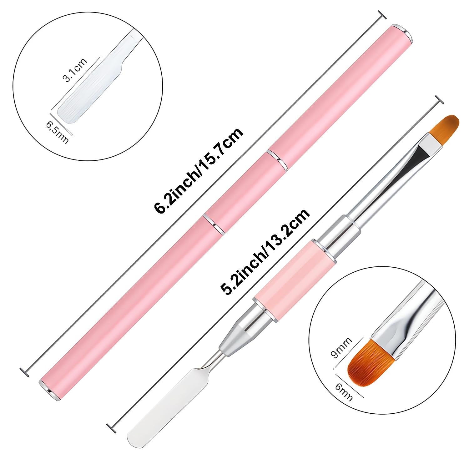 Travel-Friendly Nail Art Brush and Spatula Set – Perfect for Salon & DIY Use