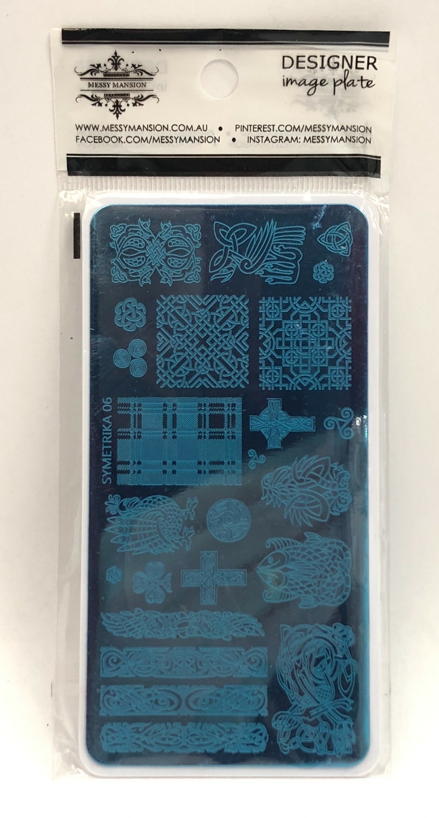 Messy Mansion Designer Nail Art Stamping Image Plate Symetrika 03/ 06 Lot of 6