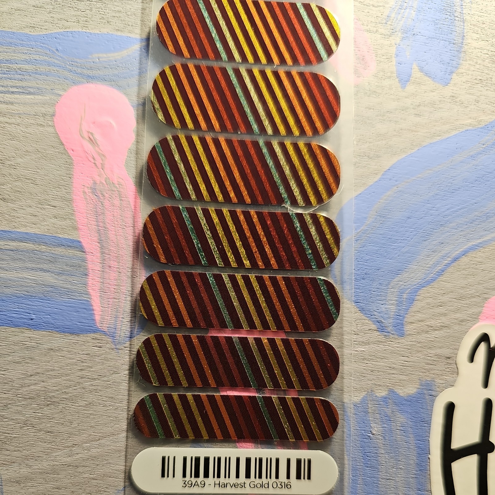 JAMBERRY HALF SHEET Nail Wraps – 39A9 – Harvest Gold 0316