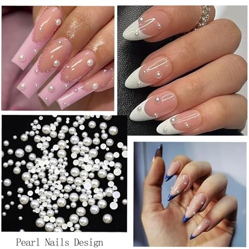 Clear Nail Art Rhinestones Charms Flatback Nail Pearls Rhinestones 01-Colorful