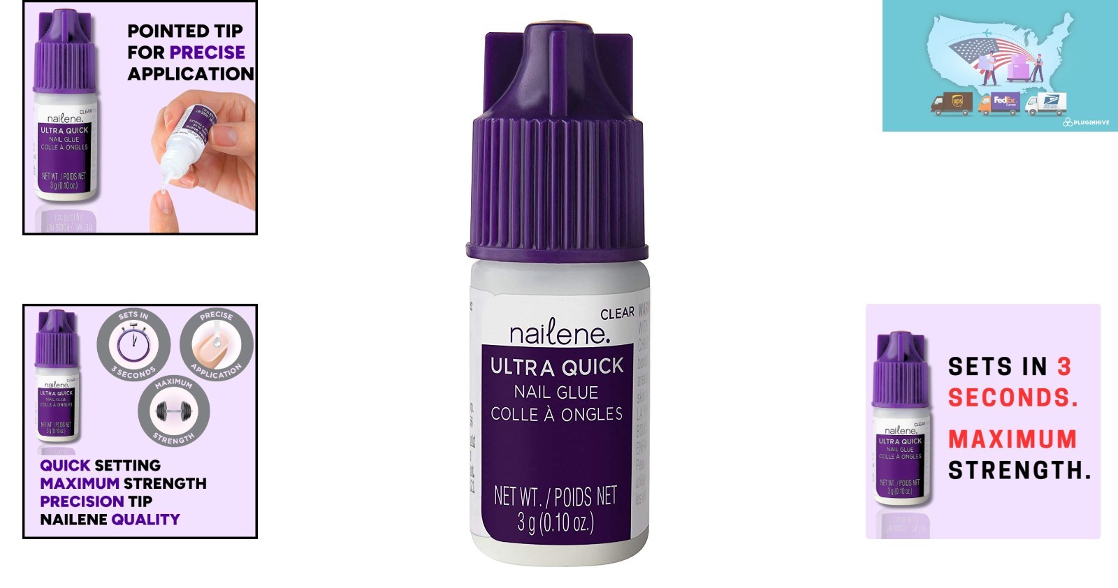 Ultra Quick Nail Adhesive – Durable, Self-Adhesive 3g Glue for Easy Nail Repairs
