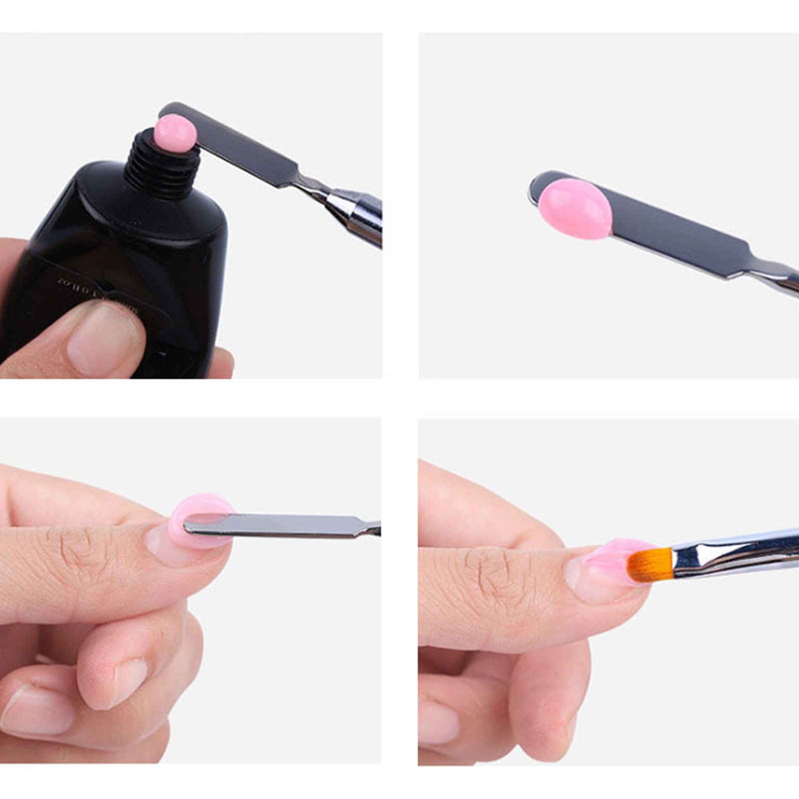 UV Poly Gel PolyGel Nail Art Pen Slice Brush Dual-Ended Slice Shape Tool Polish
