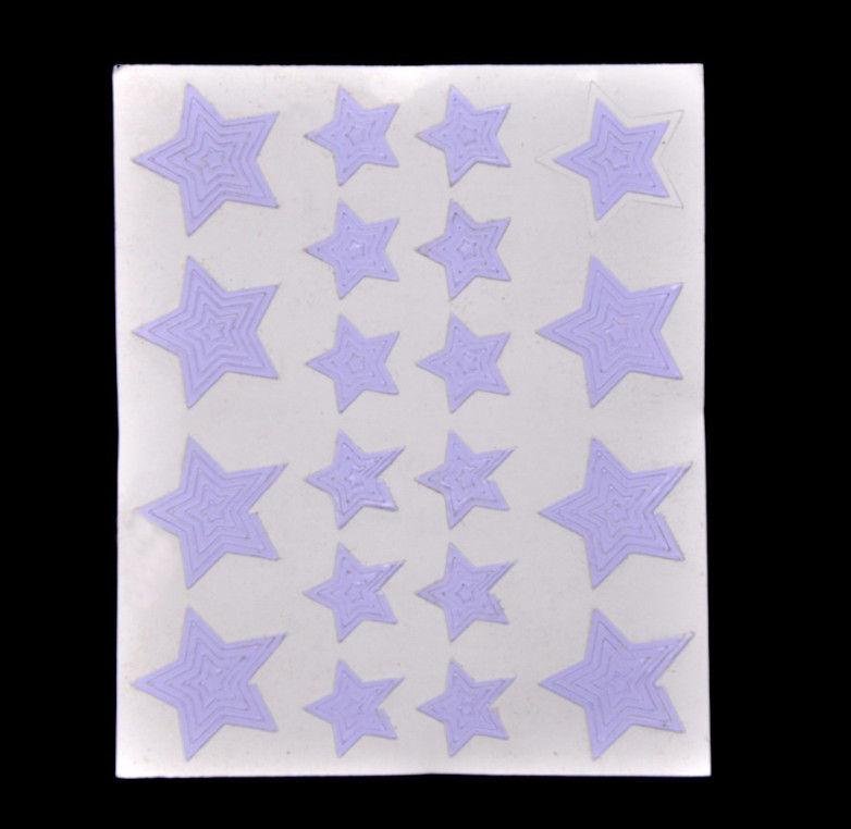 12pcs Nail Art Guide Tips Hollow Stencils Sticker French Manicure Template NH21