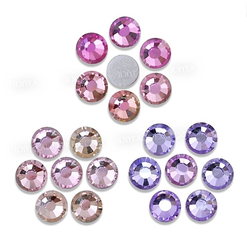 Vitrail Rose Non HotFix Rhinestone Nail Art Crystal Strass – DIY Manicure Decor