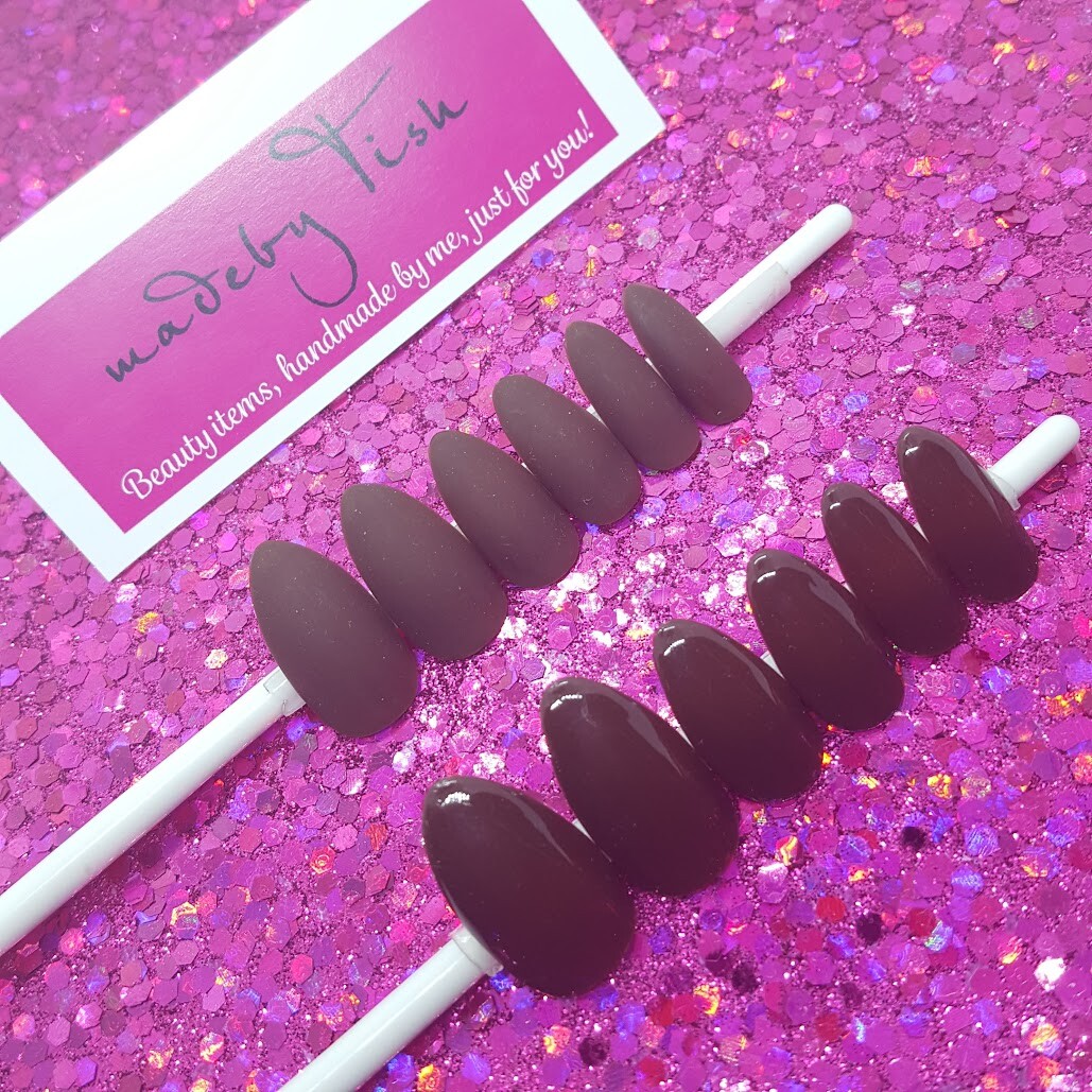 Ready To Wear – Mocha Latte | Deep Brown | Coffin or Stiletto Nail Set Press On