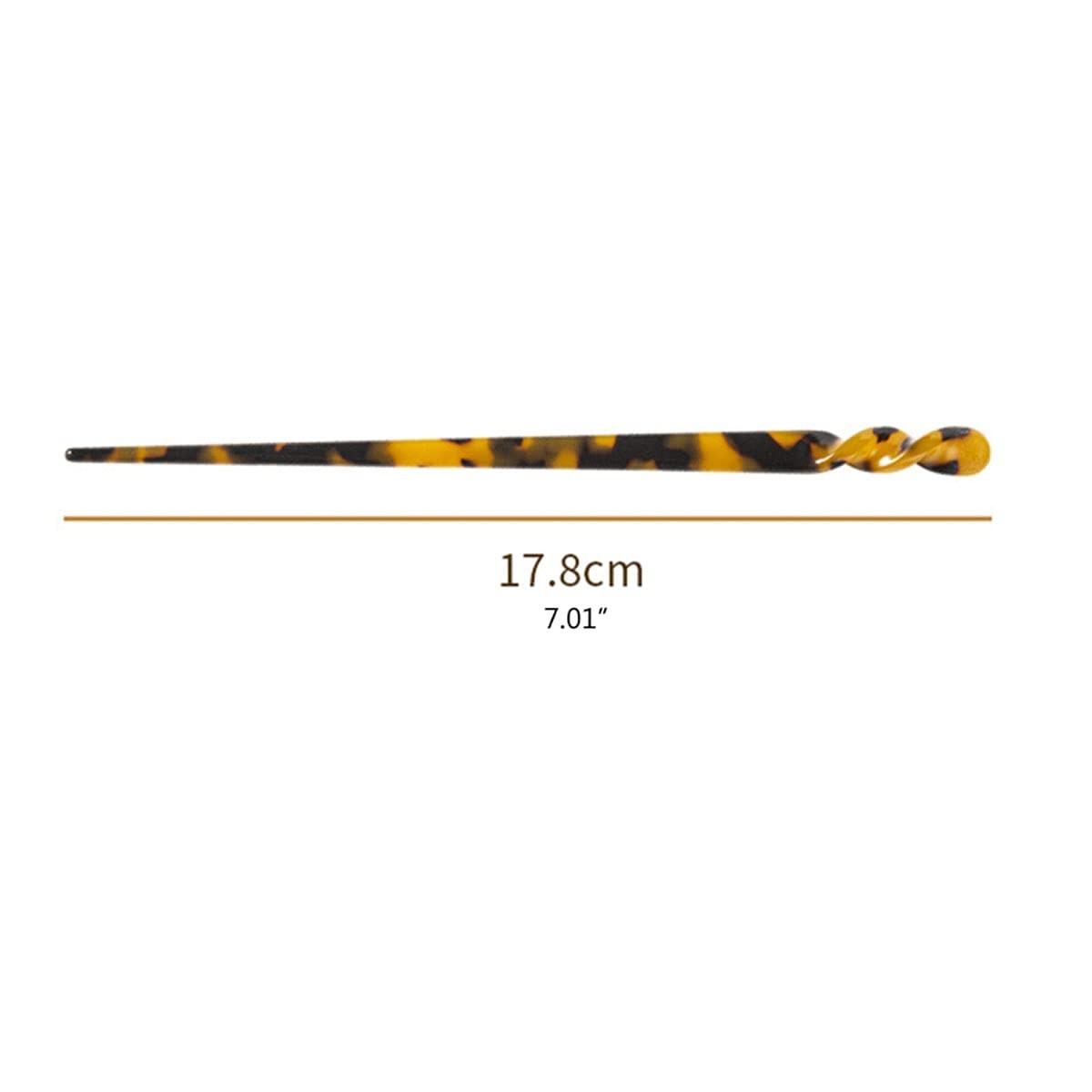 6 Pack Acetate Hair Sticks Leopard Printed 6 Count (Pack of 1),