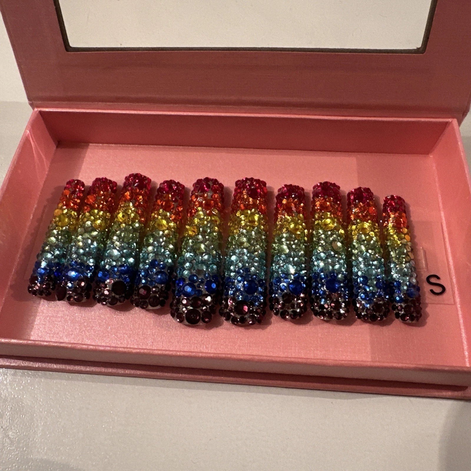 Lovful H90 Long Square Acrylic Press On Nails Size Small