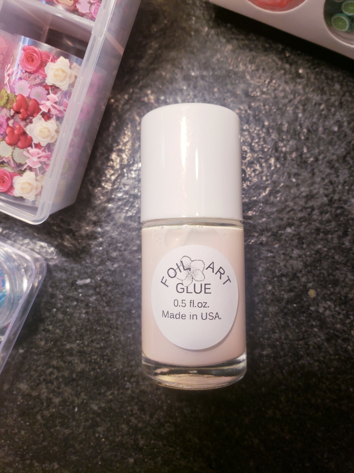 Transfer foil nail art 10 rolls Box + LIQUID GLUE Foil . USA Seller