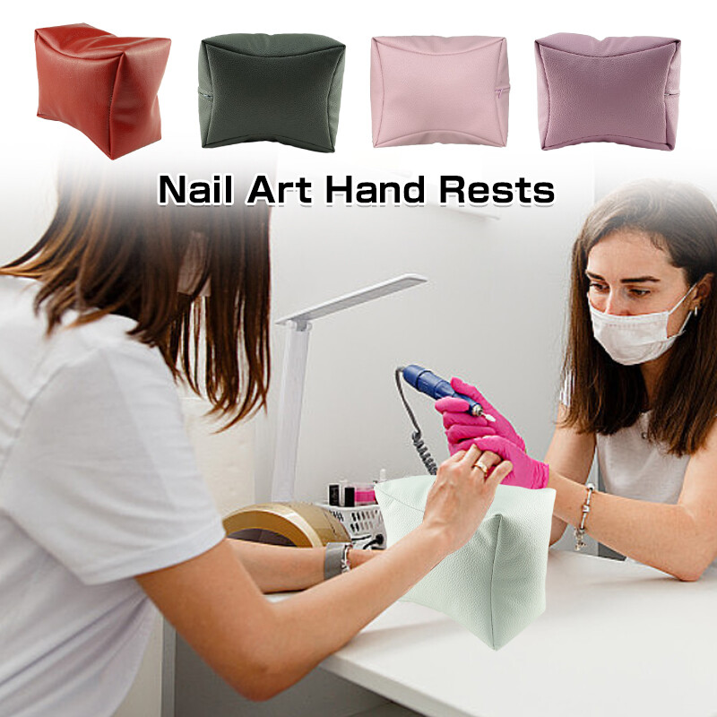 Nail Art Table Hand Foot Pillow PU Arm Rest Salon Manicure Nail Care Cushion