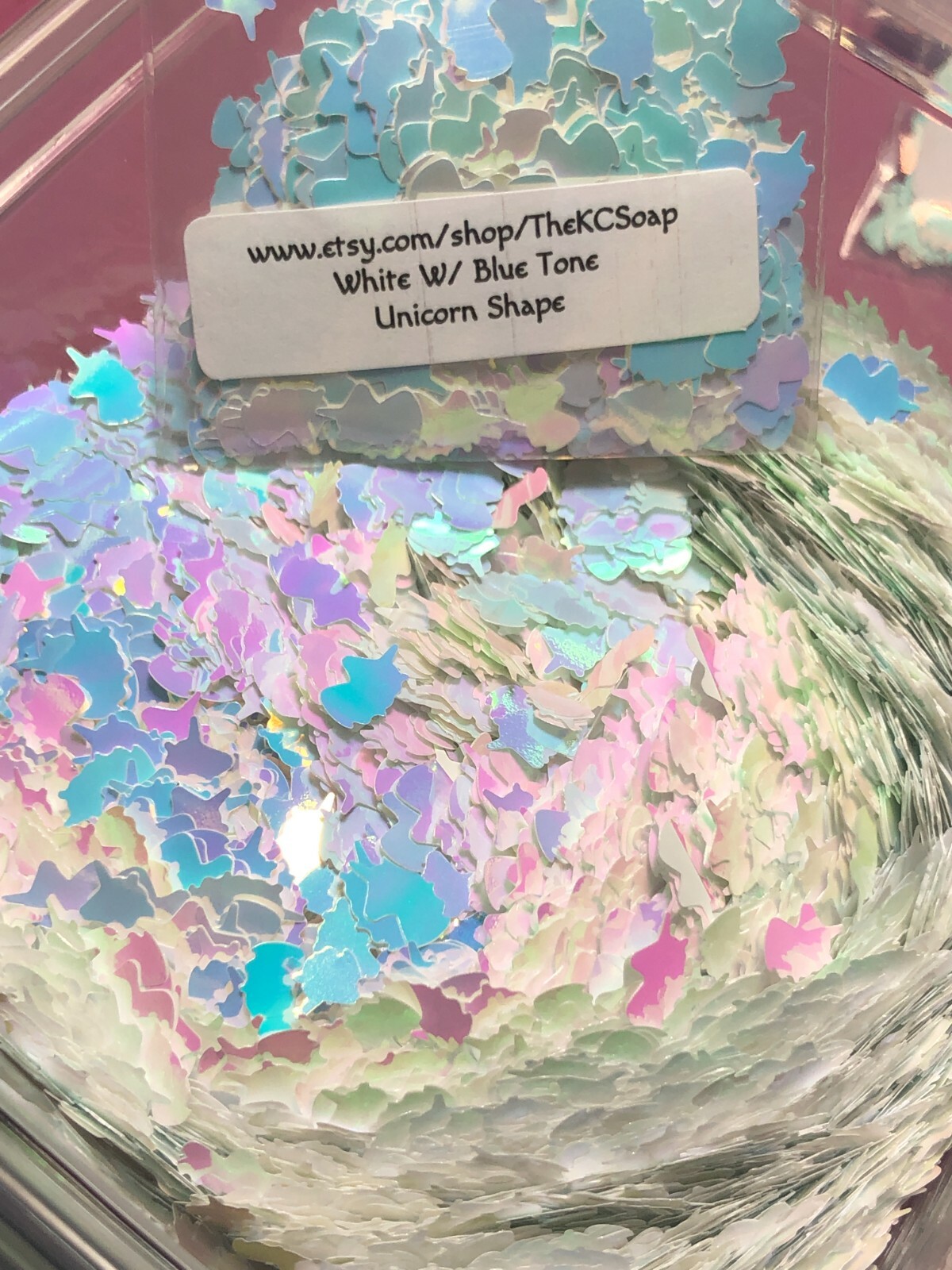 Solvent Resistant Unicorn nail art glitter shape spangles sequins US Seller